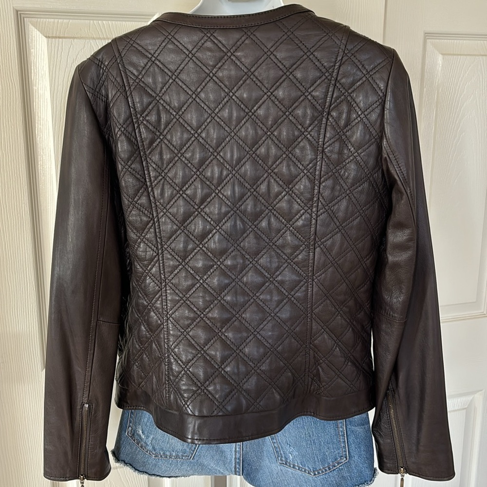 Talbots Lambskin Leather Jacket size 10 - Picture 4 of 8